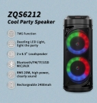 ZQS6212 Портативна Двойна Караоке 2x6.5\'\' 10Wx2 Sing-e тонколона+жичен микрофон 3000mAh