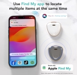Черен Key Finder FM-W1 Проследяване на багаж, Проследяване като Airtag Работи с Find My (само за iOS), MFi Certified