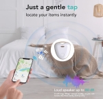 Черен Key Finder FM-W1 Проследяване на багаж, Проследяване като Airtag Работи с Find My (само за iOS), MFi Certified