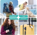 Черен Key Finder FM-W1 Проследяване на багаж, Проследяване като Airtag Работи с Find My (само за iOS), MFi Certified