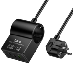 Разклонител HOCO AC33 – 1 контакт, 2×USB-C, 1×USB-A, PD 30W, 2500W, кабел 1.5 м