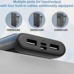 TUGII Y11 Power Bank 10,000mAh със силен LED фенер и вградени кабели