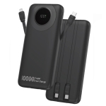 TUGII Y102 Power Bank 10,000mAh 22.5W с вградени кабели