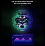 Ai-W07 Цветен LED RGB Bluetooth преносим високоговорител - Черен