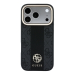 2517 GUESS HC MAGSAFE 4G W/ IP18 PRO MAX PU STRIPE ROUND AND CLASSIC LOGOS BLACK