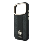 2517 GUESS HC MAGSAFE 4G W/ IP18 PRO MAX PU STRIPE ROUND AND CLASSIC LOGOS BLACK