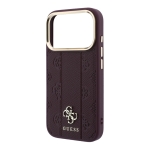 3149 GUESS HC MAGSAFE PU IP18 PRO BURGUNDY  STRIPE HS PEONY 4G LOGO
