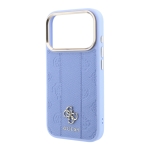 3279 GUESS HC MAGSAFE PU IP18 PRO MAX LIGHT BLUE STRIPE HS PEONY 4G LOGO