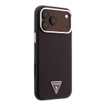 3514 GUESS HC MAGSAFE SW PU IP18 PRO MAX BURGUNDY KEVLAR TRIANGLE LOGO