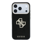 4276 GUESS HC SW SMOOTH IP18 PRO MAX BLACK PU & BIG STRASS LOGO