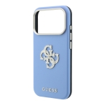 4313 GUESS HC SW SMOOTH IP18 PRO MAX LIGHT BLUE PU & BIG STRASS LOGO