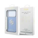 4313 GUESS HC SW SMOOTH IP18 PRO MAX LIGHT BLUE PU & BIG STRASS LOGO