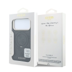 4665 GUESS HC MAGSAFE RING STAND IP18 PRO BLACK  360 4G PU CLASSIC LOGO