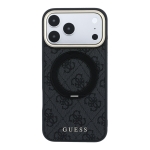 4672 GUESS HC MAGSAFE RING STAND IP18 PRO MAX BLACK  360 4G PU CLASSIC LOGO