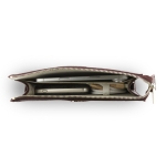 9494 GUESS PHONE POUCH PEONY PU W/4G & CLASSIC LOGOS STRIPE BURGUNDY