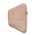 9877 GUESS COMP. SLEEVE PEONY PU 4G & CLASSIC LOGOS STRIPE PINK 14/15\"
