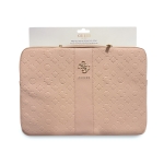 9877 GUESS COMP. SLEEVE PEONY PU 4G & CLASSIC LOGOS STRIPE PINK 14/15\"