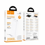 HOCO J163A Wonderful Power Bank 20,000mAh с 4 вградени кабели - Бял
