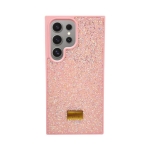 Кейс за телефон с камъни D130 за iPhone 17 (Розов)
