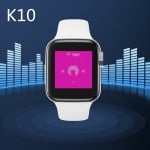 K10 Смарт часовник SIM карта SmartWatch IOS Android - Черен