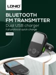 FM Трансмитер и зарядно LDNIO C706Q 3.0 25W - USB към Type-C