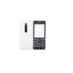 Панел за  Nokia 301 - Черен с бял капак