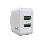 Зарядно устройство LDNIO 2201 2.4A 2 port - Lightning