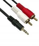 Аудио кабел, 2RCA, 1Жак 3.5мм - 3M