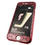 360 Градусов пластмасов кейс 888 LUX за iPhone 7G / 8G - Червен шестоъгълник