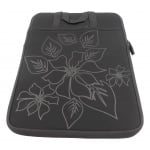 Чанта за Лаптоп 12" - Черен с цветя