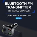 FM Трансмитер и зарядно LDNIO C704Q 36W - USB към iPhone