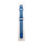 Силиконова Apple Watch каишка iWatch 38/40mm - Син - Светло сини дупки