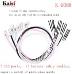 KAISI K-9088 Мобилен ремонтиращ захранващ кабел за iPhone 6-12 Pro Max Телефон с Android Бързо открива повреда на батерията