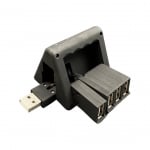 HUB Разклонител USB към USB Micro USB 2.0 4 port hub - Черен  KLT-094E